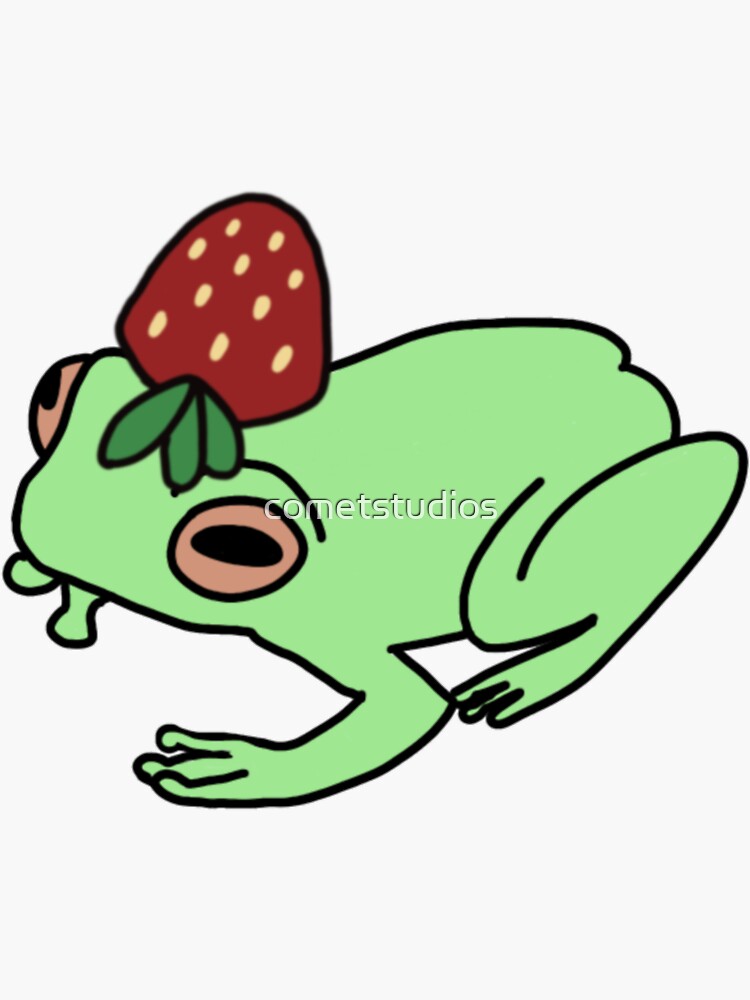 "strawberry frog" Sticker by cometstudios Redbubble