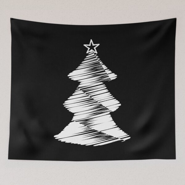Item preview, Merry Christmas tree sketch designed and sold by NerdySherds.
