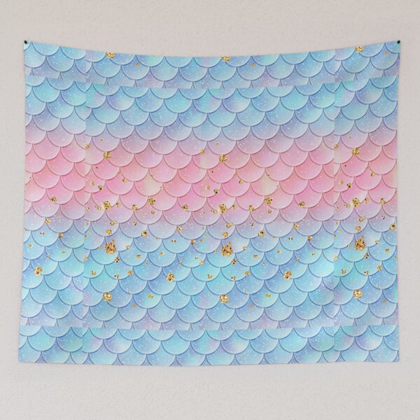 Aperçu de l'œuvre Écailles de sirène scintillantes et diamant créée et vendue par TopDesignArt.