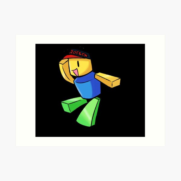 Roblox Noob Art Prints Redbubble - happy roblox noob by inoobe redbubble