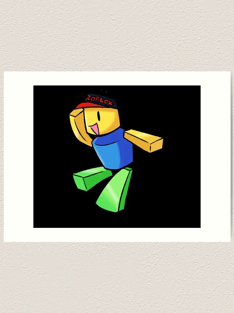 Roblox Noob Art Print By Nice Tees Redbubble - images tagged with robloxnoob on instagram