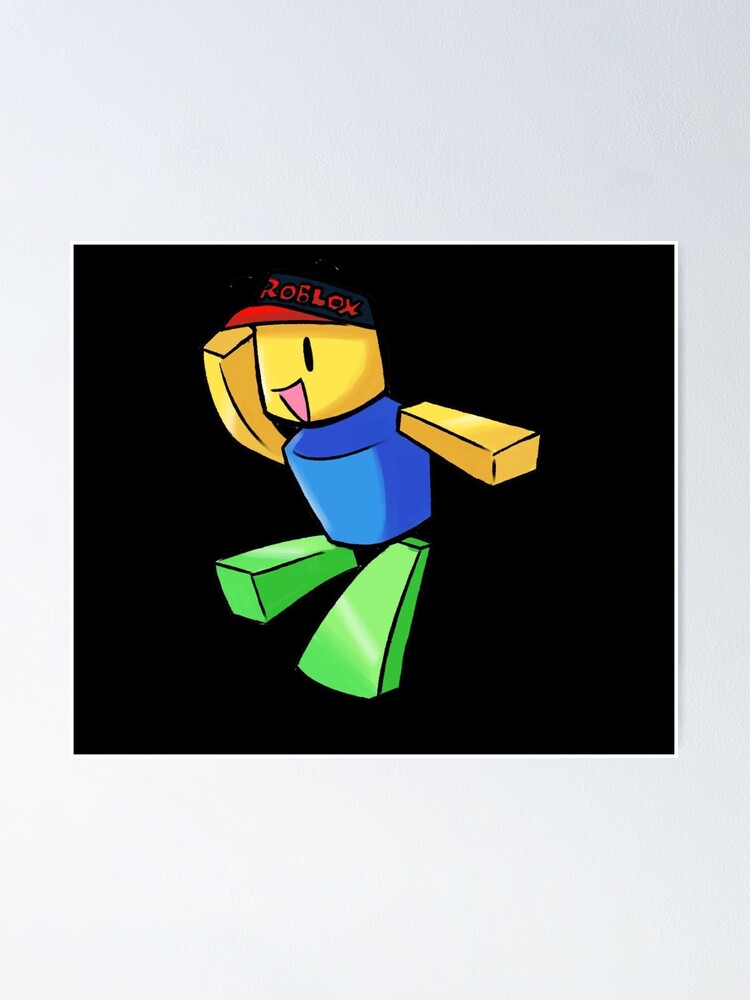 Roblox Noob Poster By Nice Tees Redbubble - roblox noob poster by nice tees redbubble