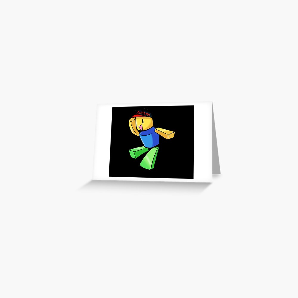 Roblox Noob Greeting Card By Nice Tees Redbubble - roblox noob poster by nice tees redbubble