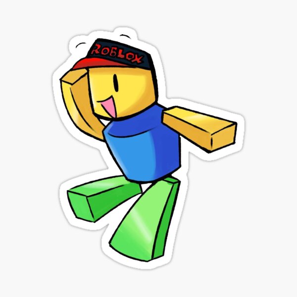 Noob Character Stickers Redbubble - cartoony outline roblox