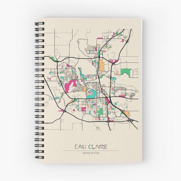 Item preview, Eau Claire, Wisconsin Street Map designed and sold by A Deniz Akerman.