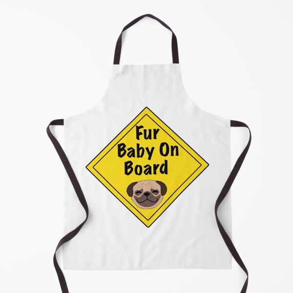 Item preview, Fur Baby On Board (Pug) designed and sold by CM-PD.
