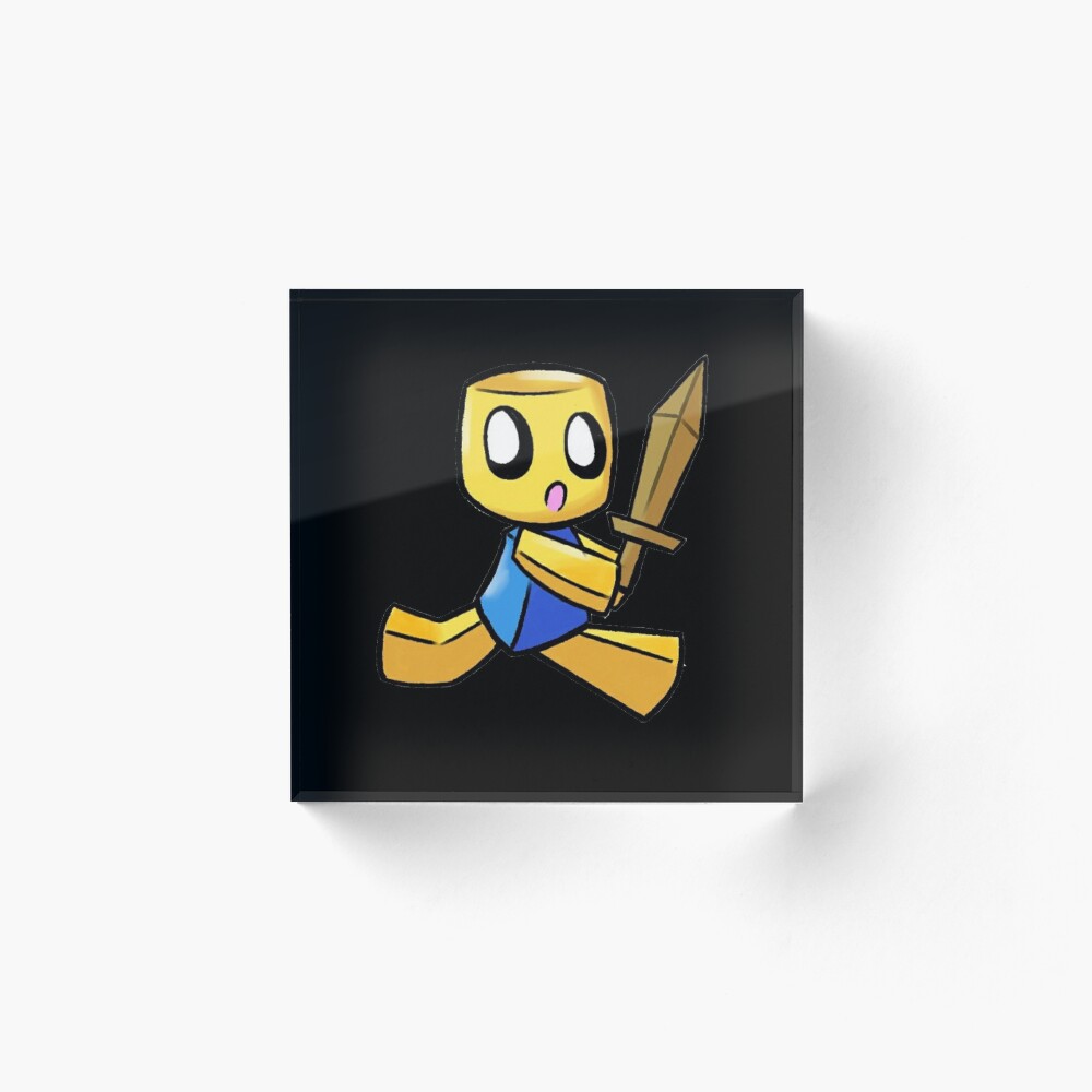 Roblox Noob Knight Art Board Print By Nice Tees Redbubble - noob hanging on a bow tie roblox