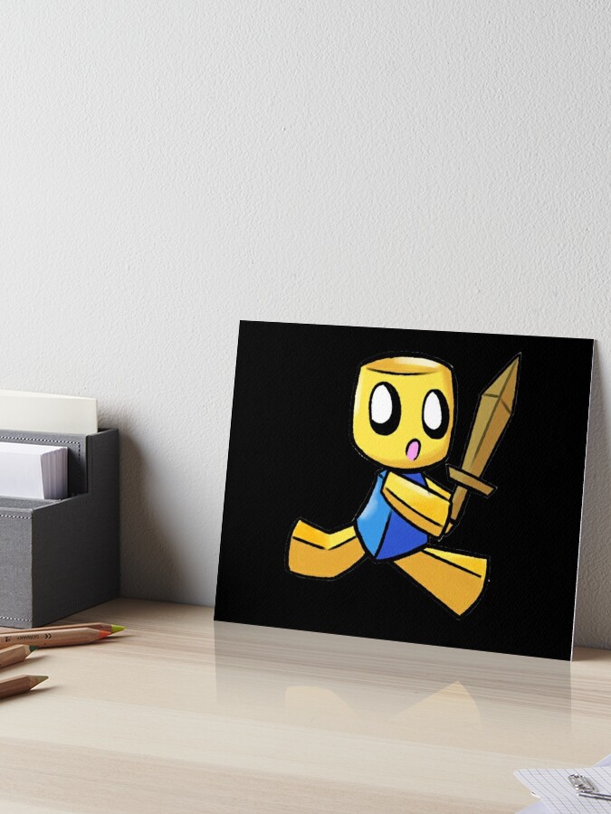 Roblox Noob Knight Art Board Print By Nice Tees Redbubble - 27 best roblox images roblox gifts roblox funny play roblox
