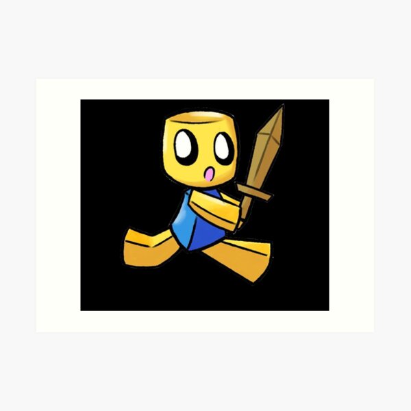 Roblox Noob Art Prints Redbubble - tiny noob noob dabbing noob roblox mask by zest art redbubble