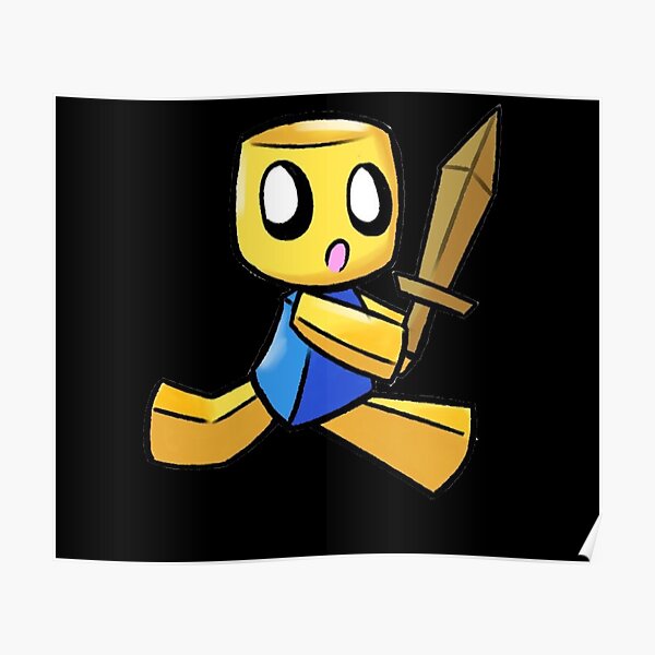 Roblox Noob Posters Redbubble - noob roblox character girl roblox player