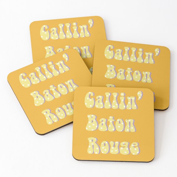 Item preview, Callin' Baton Rouge Retro Yellow Stars designed and sold by one-broke-kid.