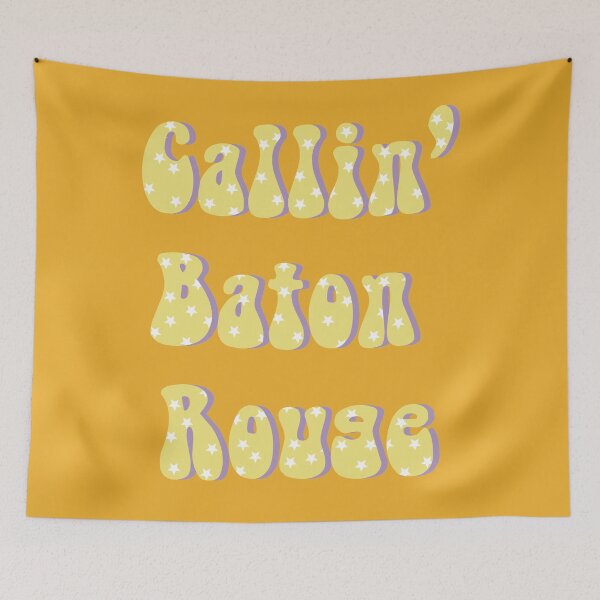 Item preview, Callin' Baton Rouge Retro Yellow Stars designed and sold by one-broke-kid.