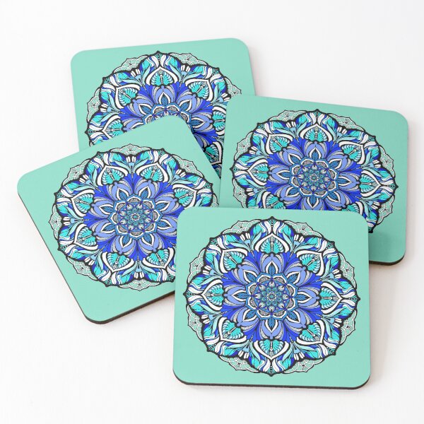 Item preview, Blue mandala#138 designed and sold by MandalaFlowerArt.