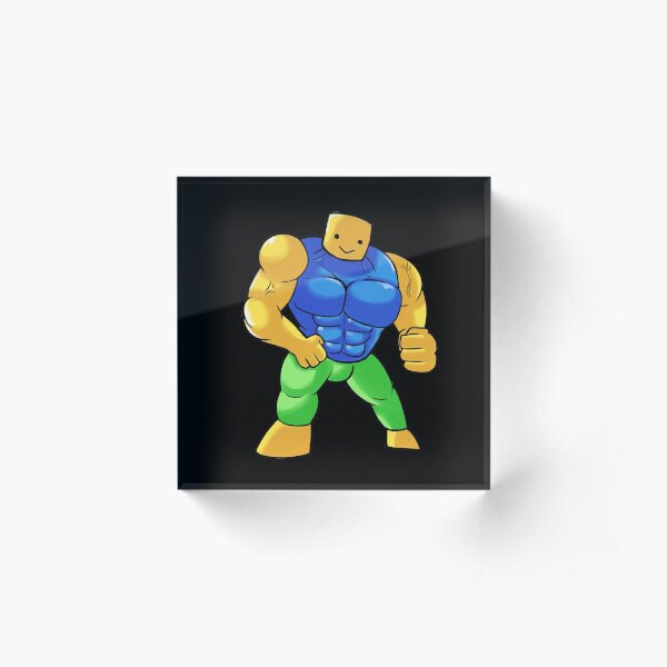 Roblox Noob T Pose Acrylic Block By Levonsan Redbubble - roblox noob with muscles