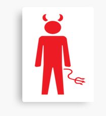 Devil Man Symbol Canvas Print