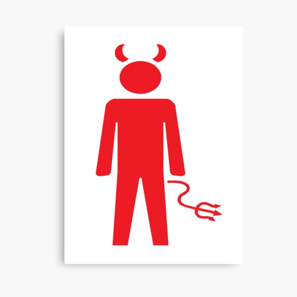 Devil Man Symbol Canvas Print
