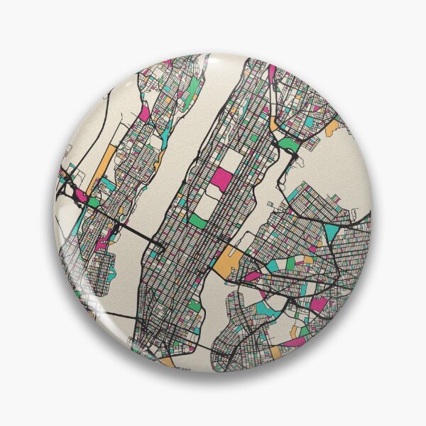 Item preview, Manhattan, New York Street Map designed and sold by A Deniz Akerman.