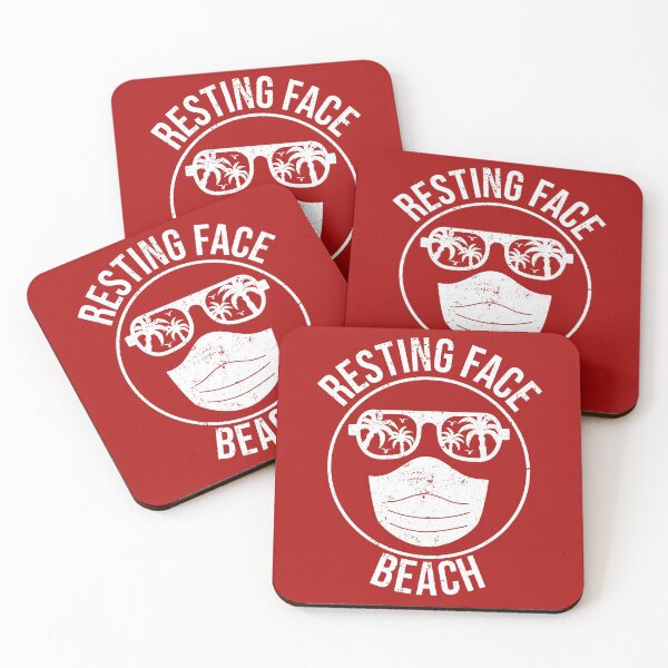 Item preview, Funny Resting Face Beach Mask Vintage, 2020 Tropical Summer	 designed and sold by ismagarri.