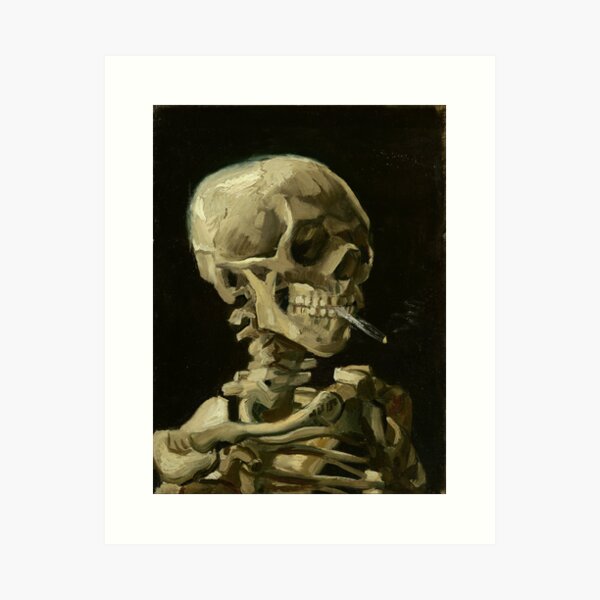 Item preview, Skull of A Skeleton With A Burning Cigarette designed and sold by Dean R.