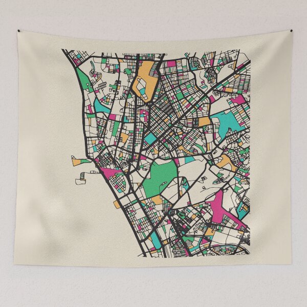 Item preview, Manila, Philippines Street Map designed and sold by A Deniz Akerman.