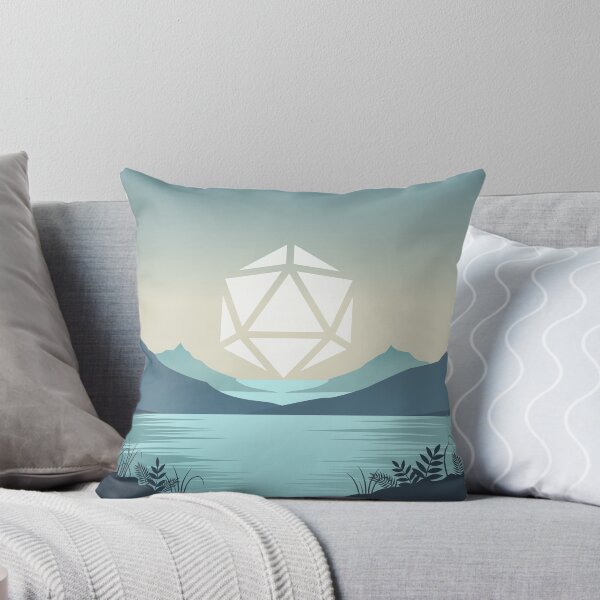 Item preview, Sad Sunset Polyhedral D20 Dice Sun RPG Landscape designed and sold by pixeptional.