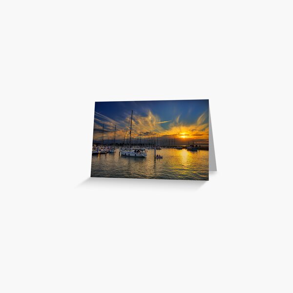 Yarmouth Sundown Greeting Card