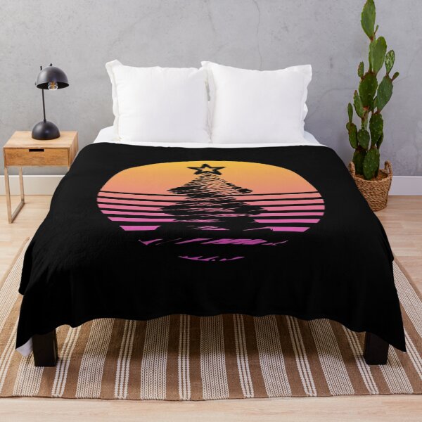 Item preview, Merry Christmas tree sunset 80s designed and sold by NerdySherds.