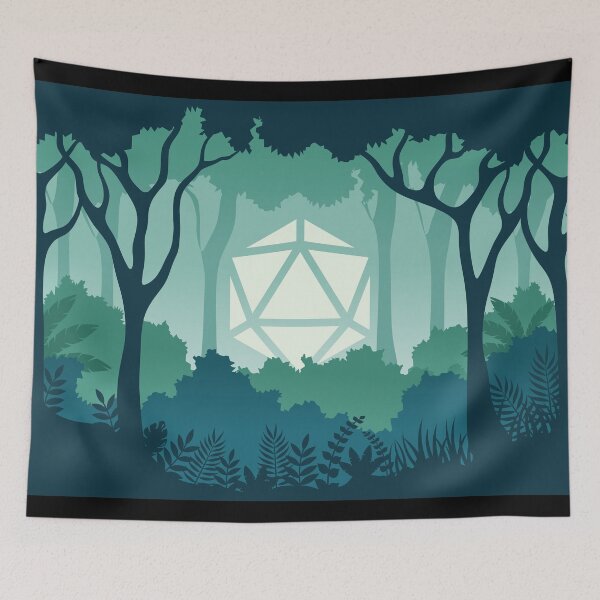 Item preview, Deep Jungle Polyhedral D20 Dice Sun Forest RPG Landscape designed and sold by pixeptional.