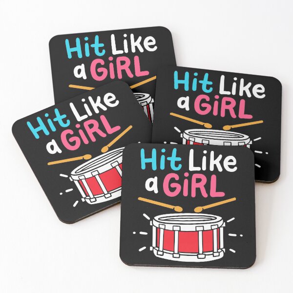 Item preview, Hit Like a Girl | Drum Player Percussionist  designed and sold by Dancing Dolphin Crafts.