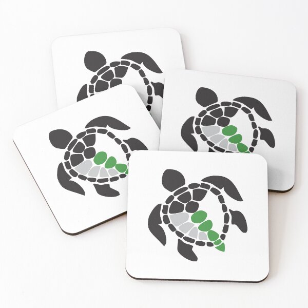Item preview, Demiromantic Pride Flag Turtle designed and sold by asexualowls.