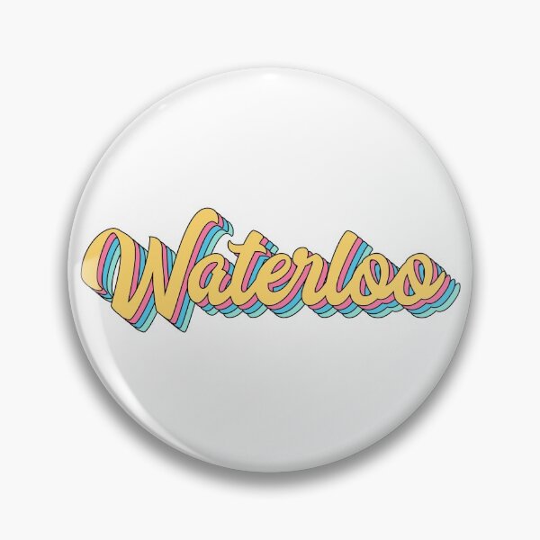 Item preview, Waterloo Retro Yellow Script designed and sold by modeoftravel.