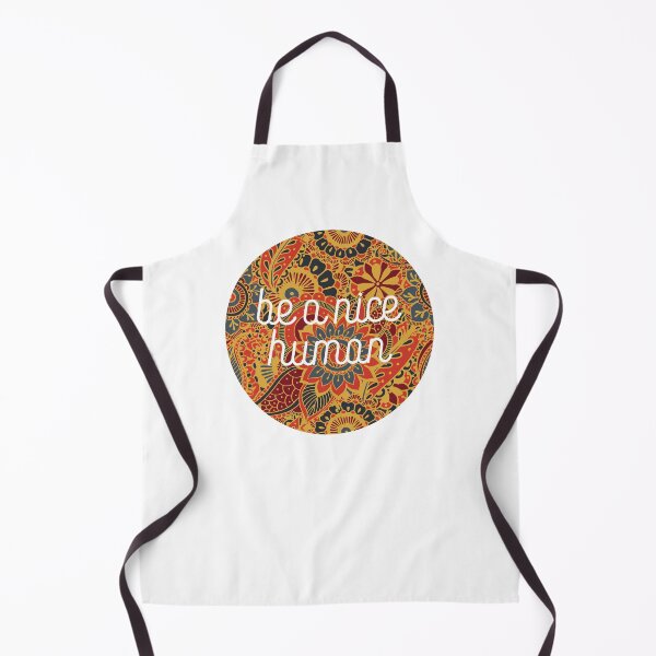 Item preview, Retro Script Be A Nice Human | Psychedelic Mustard Mandala designed and sold by CarlosAlberto.