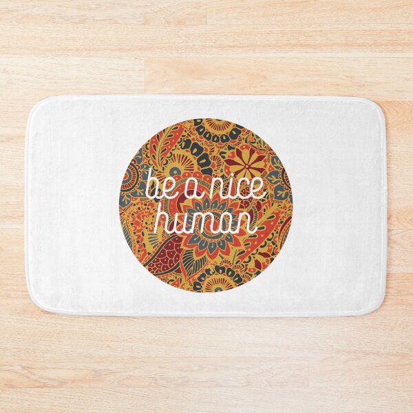 Item preview, Retro Script Be A Nice Human | Psychedelic Mustard Mandala designed and sold by CarlosAlberto.