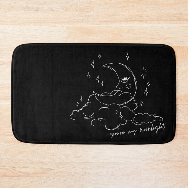 Item preview, "you're my moonlight" - ariana cloud/moon tattoo on black designed and sold by thewayitshine.