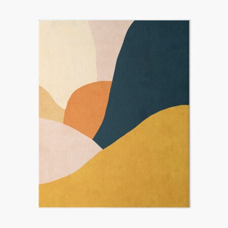 Colorful mid century sunset Art Board Print