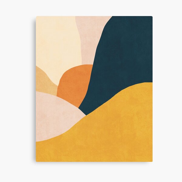 Colorful mid century sunset Canvas Print