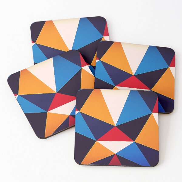 Item preview, Geometric forms design pattern blue and red triangles designed and sold by conceptDVS.
