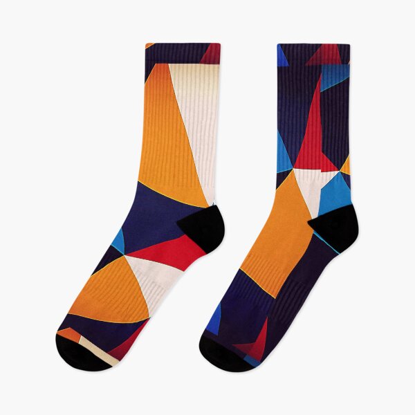 Item preview, Geometric forms design pattern blue and red triangles designed and sold by conceptDVS.