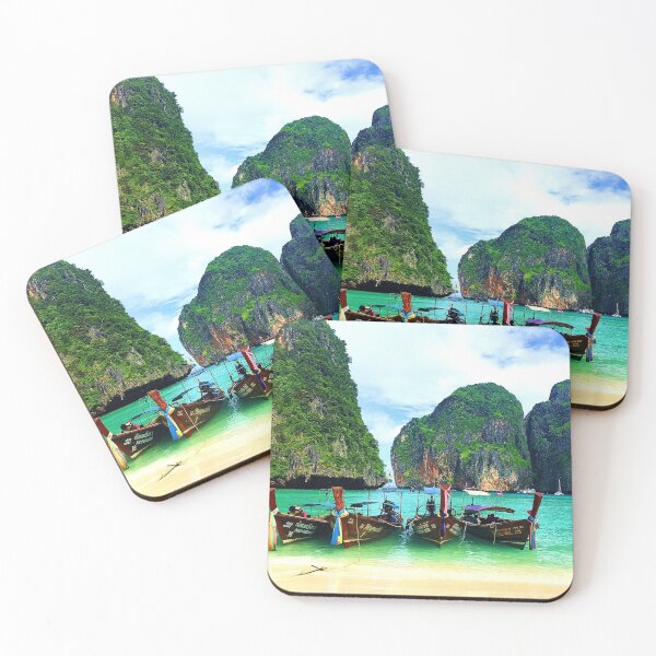 Item preview, The Beach Phi Phi Island Boats designed and sold by GhostGumDesigns.