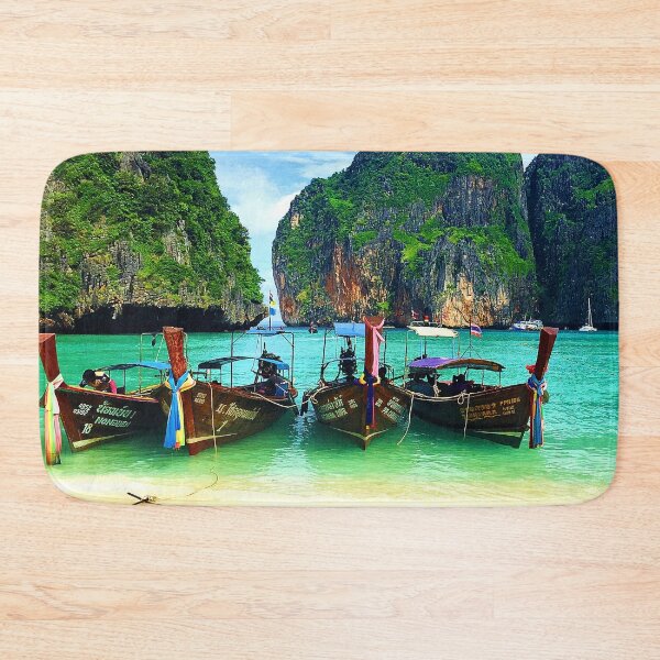 Item preview, The Beach Phi Phi Island Boats designed and sold by GhostGumDesigns.