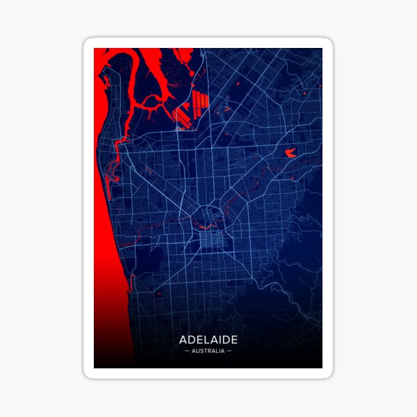 "Adelaide City Map Print, Adelaide City Map Poster, Adelaide City Map