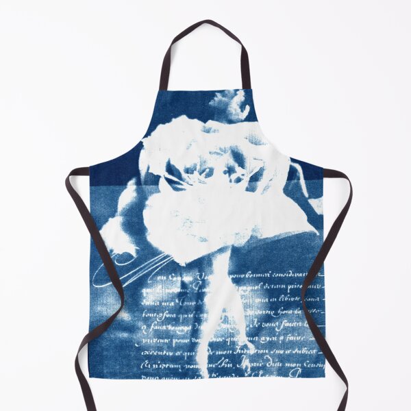 Item preview, Ballerina 5 blue ballerina vintage style Cyanotype collage designed and sold by KasparekFineArt.
