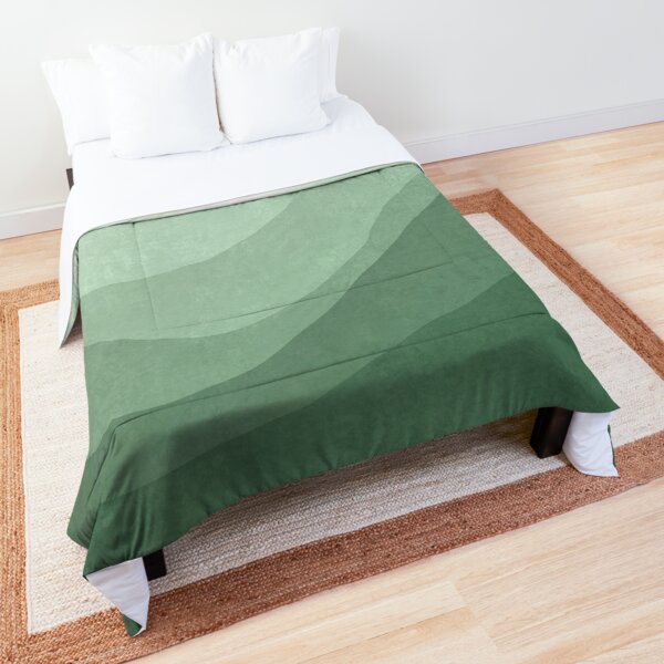 Green wave landscape Comforter
