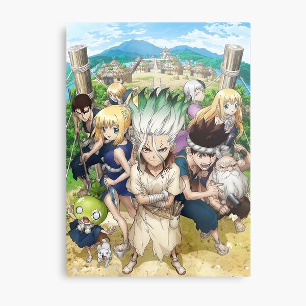 Dr. Stone Metal Print