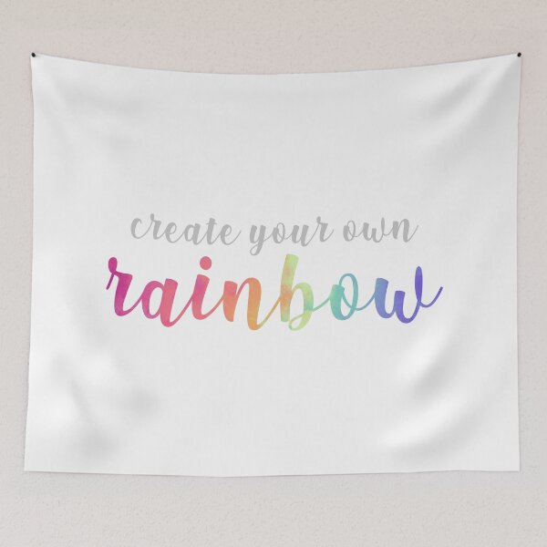 Item preview, Create Your Own Rainbow - Inspirational Calligraphy Quote designed and sold by box-of-colors.