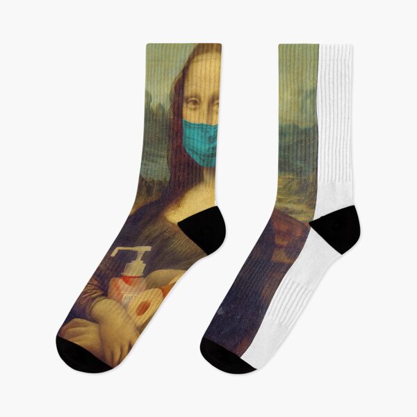 Item preview, Mona Lisa wearing Facemask in Pandemic designed and sold by missbreeze.