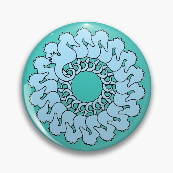 Item preview, Seahorse Mandala - Blue designed and sold by sillybanana.