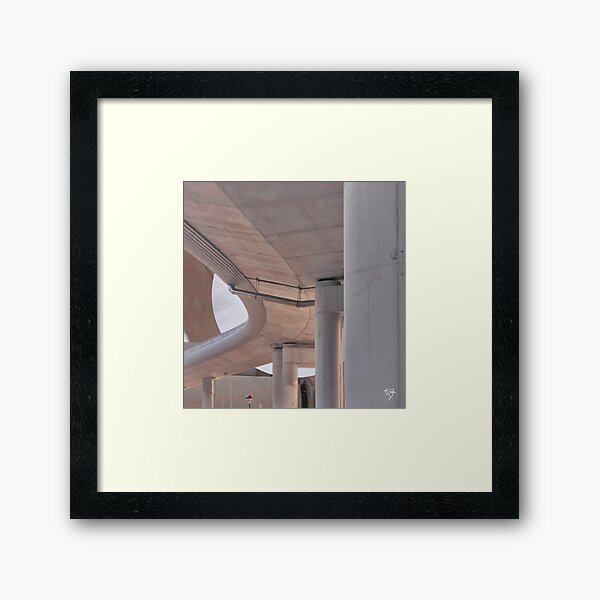 driving into the moonset Framed Art Print