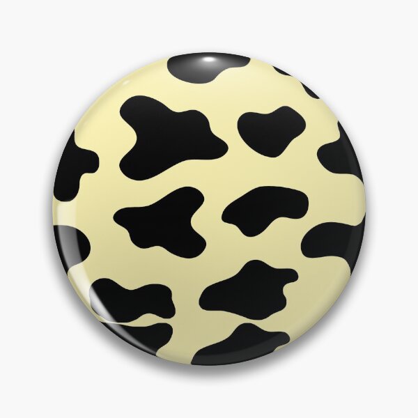 Item preview, cow animal print pattern black and light yellow designed and sold by Ella's  Doodles And Designs.