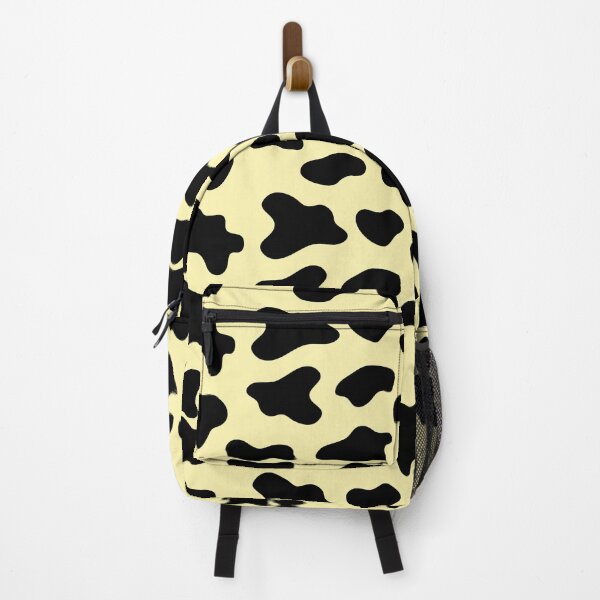 Item preview, cow animal print pattern black and light yellow designed and sold by Ella's Doodles And Designs.